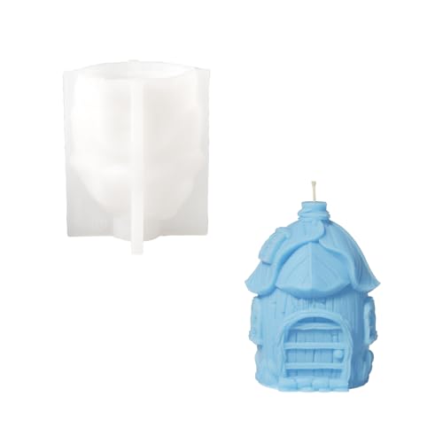 BOOWAN NICOLE Miniatur Fee Haus Kerze Form, 3D Pilz Silikon Kerze Form für Häuschen Kerzen Herstellung Formen für Diy-kerzen von BOOWAN NICOLE