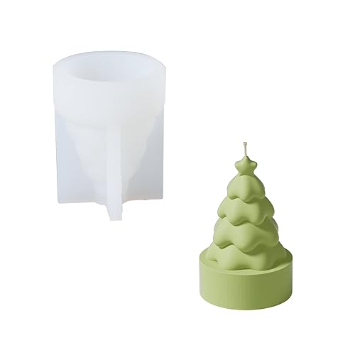 Boowan Nicole Mini Weihnachtsbaum Kerzen Formen Mit Zubehör,Kerzenformen Zum Gießen Silikon,Silikonform für Die Kerzenherstellung für DIY (LZ0598+A0262) von BOOWAN NICOLE