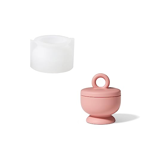 Boowan Nicole SH1000-1SH1000-2 Silikonform für Kerzengläser aus Beton, stilvolle und langlebige Kerzenbehälter, flexible und einfach zu bedienende Form für selbstgemachte Kerzengläser von BOOWAN NICOLE