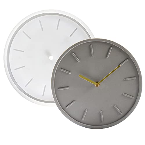 NICOLE Betonform Zement Uhr Silikonform 3D rund Home Crafts dekoratives Werkzeug von BOOWAN NICOLE