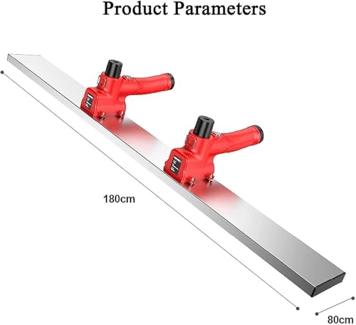 BOOZXCV Beton Rüttelwerkzeug, 7,4 V Estrich Zement Finishing Vibrationsmotor, 12000 U/min Beton Oberflächennivellierung Tamper Lineal, Elektrisch Akku-Estrich Zement Finishing (Red) von BOOZXCV