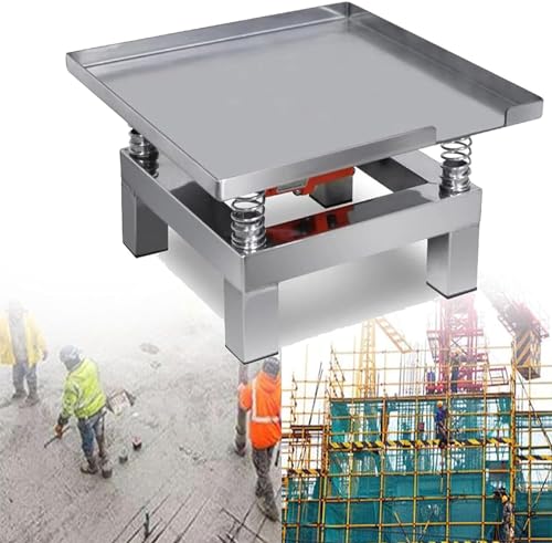 BOOZXCV Betonvibrationstisch, Mini-Vibrationsprüfstand Prüfblock Vibrationsplattform Edelstahl Elektrischer Rütteltisch 3000 U/min (Farbe: 50 * 50 * 25 cm, Größe: 220 V) (50 * 50 * 25cm) von BOOZXCV