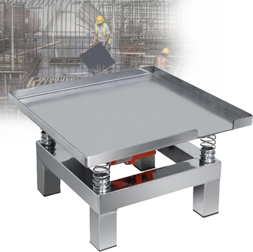 BOOZXCV Betonvibrationstisch Verdichterplattform, Mini-Edelstahl-Vibrationstisch, Kleiner vibrierender Testtisch Edelstahl, Verdichterplattform Edelstahl (Farbe: 220V) (220v) von BOOZXCV
