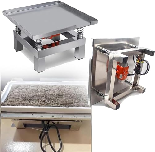 BOOZXCV Kleiner Betonvibrationstisch, Betonschüttler, Vibrationsprüfstand Testblock, Vibrationsplattform Edelstahl Mini Vibrationstisch 3000 U/min, Elektrischer Vibrationstisch (50 * 50 * 25cm) von BOOZXCV