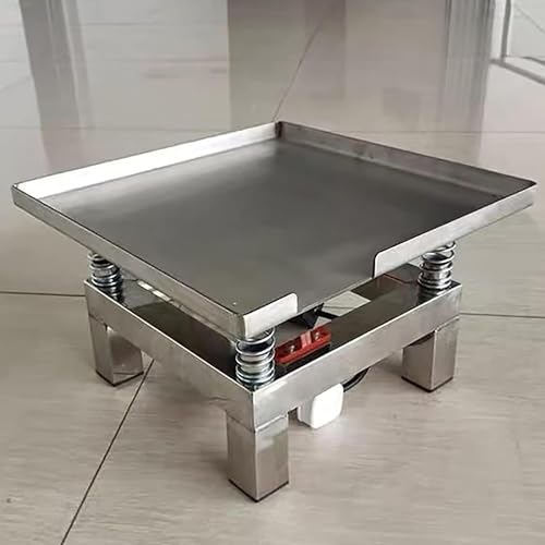 BOOZXCV Mini-Edelstahl-Vibrationstisch, Beton-Vibrationstisch, Vibrationsprüfstand, Testblock-Vibrationsplattform, Flachplatten-Vibrator 3000 U/min, elektrischer Vibrationstisch (35 * 35 * 22cm) von BOOZXCV