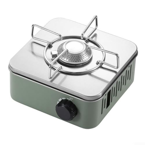BOOZXCV Tragbarer Gas Mini Square Stove Faltbarer Camping-Kassettenkocher (Green) von BOOZXCV