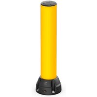 BOPLAN® Rammschutzpoller Flex Impact® BO125L, Innen- und Außenbereich, Höhe 750 mm, Grundplatte zinkbeschichtet, gelb von BOPLAN®