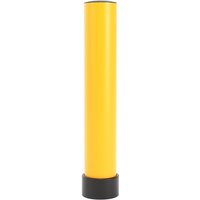 BOPLAN® Rammschutzpoller Flex Impact® BO125L EV für den Schutz von Ladestationen, Innen- und Außenbereich, Höhe 750 mm, Grundplatte zinkbeschichtet, gelb von BOPLAN®