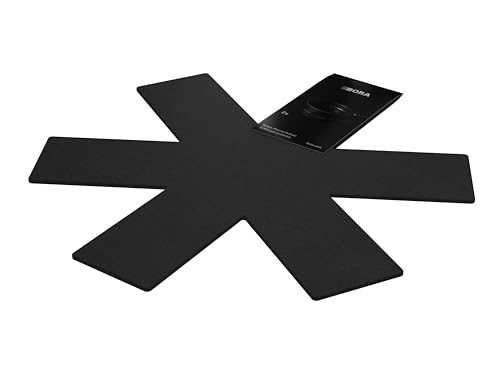 BORA Pfannenschutz, 2er Set, Topfuntersetzer aus Filz, Pfannenschoner, 38 cm Durchmesser, für alle Topf- und Pfannengrößen, Schwarz von BORA