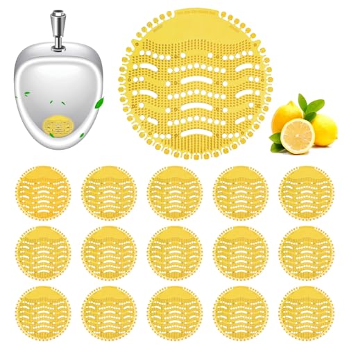16 Stück Urinalsieb mit Duft,Pissoirsieb Spritzschutz,Urinal Einleger Matte,Urinal Stein Spritzschutz,Universal Urinal Einsatz Urinaleinlage Urinalsieb Spritzschutz für Gewerblichen Badezimmerbüro von BORDEAG