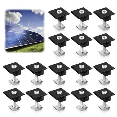 16pcs Solar Endklemmen, 30mm Solarmodul Halterung Set, Solar Aluminium Mittelklemme, Befestigung Solarmodul, Modulklemmen Solar, Solarpanel Halterung Zur BefestigungVonSolarmodulen Solarpanel,Schwarz 16pcs Solar Endklemmen, 30mm Solarmodul Halterung Set, Solar Aluminium Mittelklemme, Befestigung Solarmodul, Modulklemmen Solar, Solarpanel Halterung Zur BefestigungVonSolarmodulen Solarpanel,Schwarz von BORDEAG