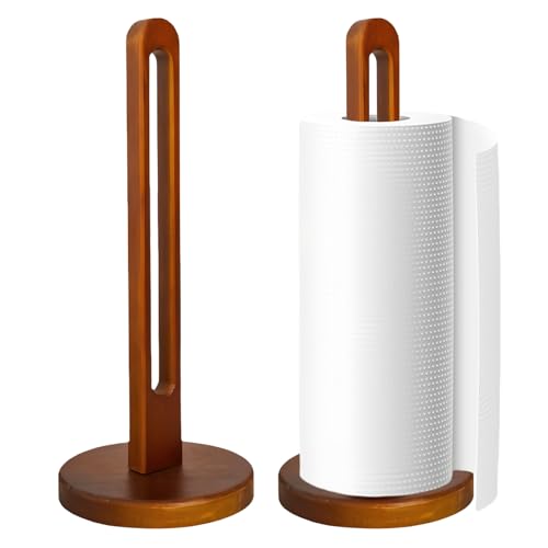 2 Stück Küchenrollenhalter Holz, Küchenrollenhalter Stehend, Papierhandtuchhalter Aus Holz, Küchenrolle Halter, Küchenpapierhalter, Rollenhalter Für Küche Esstisch Arbeitsplatte Organisation von BORDEAG