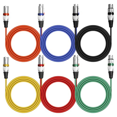 6 Pack XLR Kabel, Mikrofonkabel XLR-Kabel, DMX Kabel 2 m, Dmx Mikrofonkabel, Pin Mikrofon XLR Signal Cable Connection Stecker auf Buchse, Symmetrisch XLR Mikrofonkabel für Studio und Live-Produktion 6 Pack XLR Kabel, Mikrofonkabel XLR-Kabel, DMX Kabel 2 m, Dmx Mikrofonkabel, Pin Mikrofon XLR Signal Cable Connection Stecker auf Buchse, Symmetrisch XLR Mikrofonkabel für Studio und Live-Produktion von BORDEAG