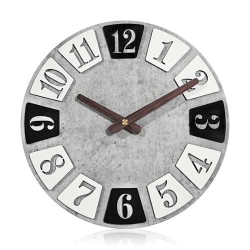 BORDEAG 30cm Groß Wanduhr Ohne Tickgeräusche, Modern Quarz für Wohnzimmer, Schlafzimmer, Büro, Küche - Grau BORDEAG 30cm Groß Wanduhr Ohne Tickgeräusche, Modern Quarz für Wohnzimmer, Schlafzimmer, Büro, Küche - Grau von BORDEAG