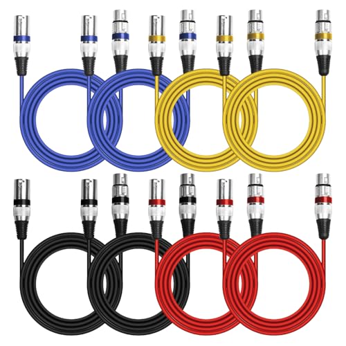 BORDEAG 8 Pack 2 m Dmx Mikrofonkabel, XLR Kabel, Mikrofon Audiokabel, für Aufnahmen, Mischer, Lautsprechersysteme BORDEAG 8 Pack 2 m Dmx Mikrofonkabel, XLR Kabel, Mikrofon Audiokabel, für Aufnahmen, Mischer, Lautsprechersysteme von BORDEAG