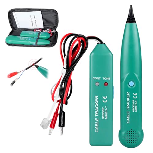 BORDEAG Cable Tracker, Kabelbruch Suchgerät, Ms6812 Kabeltester, Multifunctional Cable Checker Kabel Tracker Leitungssuchgerät Zum Auffinden Von Netzwerkkabeln, Telefonleitungen Und Kabeln von BORDEAG