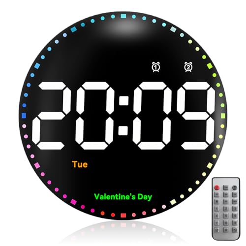 BORDEAG Digitale Wanduhr, 10 Zoll Groß 12/24 H Digitaluhr, 7 Farben Einstellbare Helligkeit Wanduhr Digitale Uhr mit Timer Countdown Tag Datum und 2 Alarme für Wohnzimmer, Fitnessstudio, Büro BORDEAG Digitale Wanduhr, 10 Zoll Groß 12/24 H Digitaluhr, 7 Farben Einstellbare Helligkeit Wanduhr Digitale Uhr mit Timer Countdown Tag Datum und 2 Alarme für Wohnzimmer, Fitnessstudio, Büro von BORDEAG