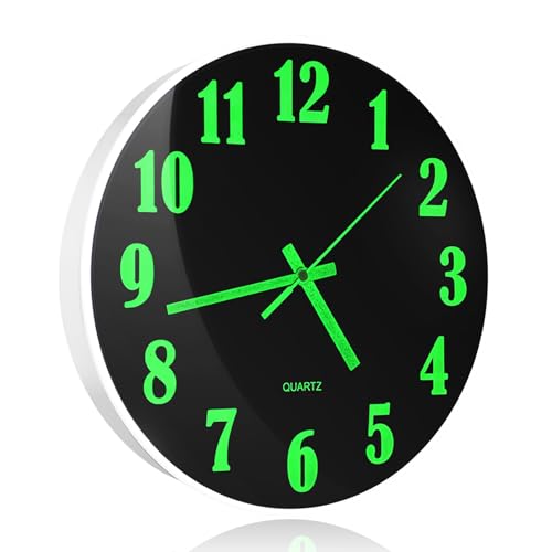 BORDEAG Leuchtende Wanduhr, Leuchtend Wanduhr 30cm, Nicht Tickend, Wanduhren Batterie Betrieben Für Zuhause Schule Büro BORDEAG Leuchtende Wanduhr, Leuchtend Wanduhr 30cm, Nicht Tickend, Wanduhren Batterie Betrieben Für Zuhause Schule Büro von BORDEAG