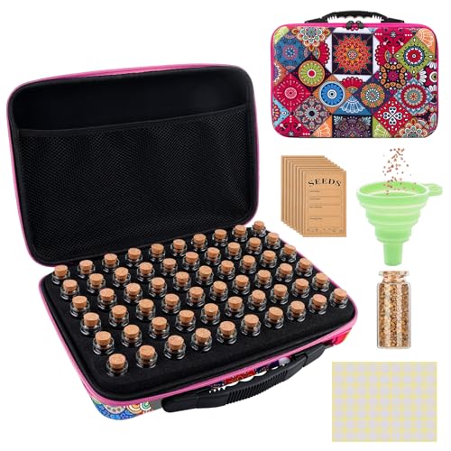 BORDEAG Saatgut Aufbewahrungsbox,Samen Organizer mit Trichter Etikettenaufklebern, 60 Slots Seed Storage Organizer, Saatgut Box Aufbewahrung für Blumensamen Tomatensamen Chili Samen Gemüsesamen BORDEAG Saatgut Aufbewahrungsbox,Samen Organizer mit Trichter Etikettenaufklebern, 60 Slots Seed Storage Organizer, Saatgut Box Aufbewahrung für Blumensamen Tomatensamen Chili Samen Gemüsesamen von BORDEAG