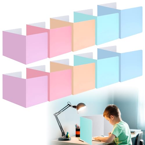 BORDEAG Trennwand Für Schreibtisch, 10 Pcs Tragbarer Schreibtischteiler, Sichtschutz Schreibtischpanel, U-Förmiger Schutzschirm, Faltbare Schreibtisch Faltbare 40 * 30 * 30 von BORDEAG