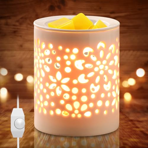 BORDEAG Wachsschmelzwärmer - Keramik Duftlampe, Elektrische Duftlampe, Aromalampe für Duftwachs, Duftlampe aus Keramik, Raumduft mit Teelicht, Stövchen für ätherische Öle für Office Yoga Schlafzimmer BORDEAG Wachsschmelzwärmer - Keramik Duftlampe, Elektrische Duftlampe, Aromalampe für Duftwachs, Duftlampe aus Keramik, Raumduft mit Teelicht, Stövchen für ätherische Öle für Office Yoga Schlafzimmer von BORDEAG