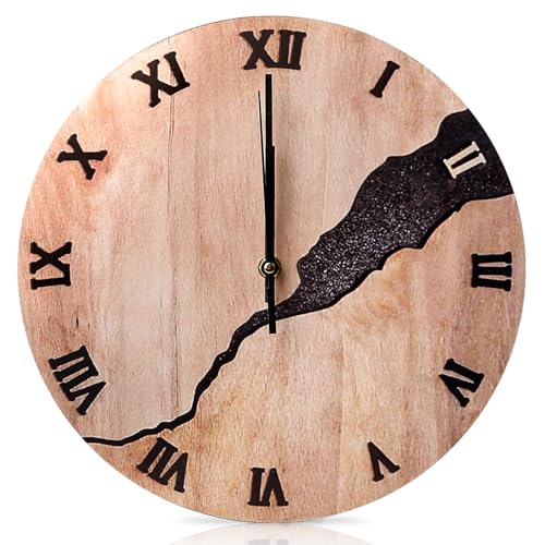 BORDEAG Wanduhr Holz, Wanduhr aus Holz 30cm, Wanduhr Ohne Tickgeräusche, Wanduhren, Heimdekoration, für Wohnzimmer, Küche, Schlafzimmer, Büro BORDEAG Wanduhr Holz, Wanduhr aus Holz 30cm, Wanduhr Ohne Tickgeräusche, Wanduhren, Heimdekoration, für Wohnzimmer, Küche, Schlafzimmer, Büro von BORDEAG