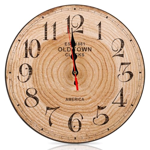 BORDEAG Wanduhr Ohne Tickgeräusche, Holz Wanduhr 30CM, Wanduhr Vintage, Wanduhren, Küchenuhr Wanduhr aus Holz, Große Wanduhr Modern für Schlafzimmer Büro Wohnzimmer Küche Zuhause BORDEAG Wanduhr Ohne Tickgeräusche, Holz Wanduhr 30CM, Wanduhr Vintage, Wanduhren, Küchenuhr Wanduhr aus Holz, Große Wanduhr Modern für Schlafzimmer Büro Wohnzimmer Küche Zuhause von BORDEAG