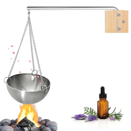 Bordeag Aroma Schüssel Sauna 12cm Sauna Verdampferschale Hängend, Edelstahl Aroma Schüssel Sauna Schale Edelstahl Sauna Aroma Bowl Sauna Aroma Schüssel Sauna Aromaschale Sauna Zubehör Für Sauna, Spa von BORDEAG
