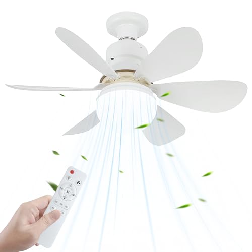 Deckenventilator mit Beleuchtung und Fernbedienung, 40W LED Deckenleuchte mit Ventilator,3 Modi Dimmbar und Geschwindigkeiten, Timing Funktion, Lampe mit Ventilator Decke, für Wohnzimmer Schlafzimmer von BORDEAG