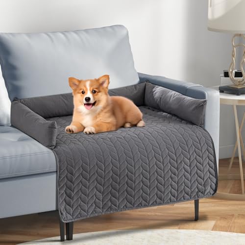 Hundebett Grosse Hunde, Orthopädische Hundebetten, Abwaschbar Orthopädisches Hundebett, Hunde Bett, Waschbar Wasserdicht Rutschfest Atmungsaktiv Hundekissen Hundematte Hundesofa Grau 75 x 75cm von BORDEAG