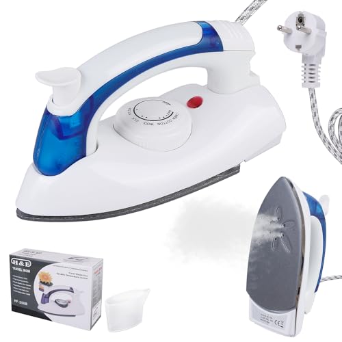 Mini Reise Dampfglätter Reisebügeleisen für Kleidung: 2-in-1 Steamer Dampfbügeleisen Reisedampfer, Reise Bügeln mit Wassertank,Tragbar Hand Dampfbügeleisen Geeignet für Zuhause,Reisen,Zuhause und Büro von BORDEAG