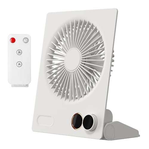Mini Tischventilator: Tragbarer USB-Ventilator Mit 4000mAh Akku, 3 Geschwindigkeiten, Flexibel Einstellbar, Für Büro Zuhause Und Unterwegs (Weiß) von BORDEAG