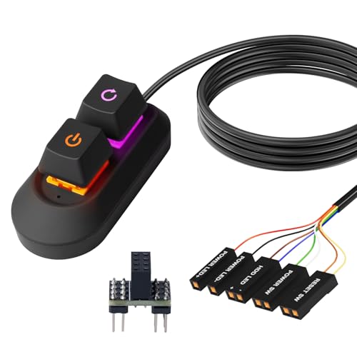 Netzschalter Für Desktop Computers, 2m Externes PC Power Button Verlängerungskabel Mit Start- Und Reset-Steuerung, PC Einschaltknopf Extern Desktop Computers Mit LED-Licht Für Computer Motherboard Netzschalter Für Desktop Computers, 2m Externes PC Power Button Verlängerungskabel Mit Start- Und Reset-Steuerung, PC Einschaltknopf Extern Desktop Computers Mit LED-Licht Für Computer Motherboard von BORDEAG
