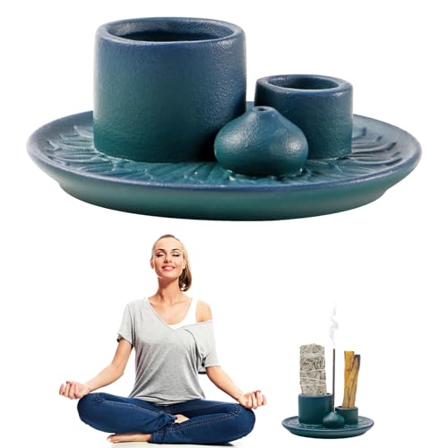 Räucherschale Für Jedes Räucherwerk, 4 In 1 Räucherstäbchenhalter, Keramik Räucherschale, Keramik Aschefänger Tablett, Keramik Räucherstäbchenhalter Für Räucherstäbchen, Weißer Salbei, Palo Santo Räucherschale Für Jedes Räucherwerk, 4 In 1 Räucherstäbchenhalter, Keramik Räucherschale, Keramik Aschefänger Tablett, Keramik Räucherstäbchenhalter Für Räucherstäbchen, Weißer Salbei, Palo Santo von BORDEAG