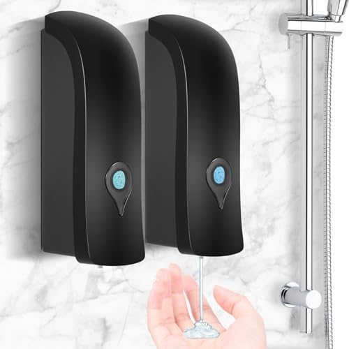 Seifenspender Wandbefestigung 300ml, 2 Stücke Seifenspender Wandmontage, Soap Dispenser Ohne Bohren, Manueller Spülmittelspender für Dusche, Seifenspender für Shampoo, Händedesinfektionsmittel Seifenspender Wandbefestigung 300ml, 2 Stücke Seifenspender Wandmontage, Soap Dispenser Ohne Bohren, Manueller Spülmittelspender für Dusche, Seifenspender für Shampoo, Händedesinfektionsmittel von BORDEAG