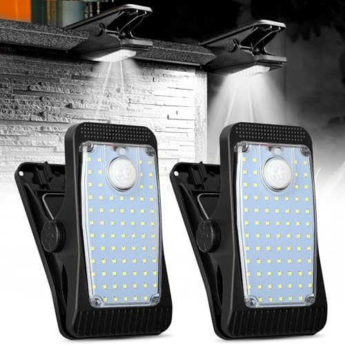 BORDEAG Solarlampen Für Außen Mit Bewegungsmelder, 2 Stück Clip-On Solarleuchten, 3 Modi Solarleuchten Aussenleuchte, Wasserdichte LED Solar Wasserdichte Wandleuchte Für Garten Hof (Weißes Licht) BORDEAG Solarlampen Für Außen Mit Bewegungsmelder, 2 Stück Clip-On Solarleuchten, 3 Modi Solarleuchten Aussenleuchte, Wasserdichte LED Solar Wasserdichte Wandleuchte Für Garten Hof (Weißes Licht) von BORDEAG
