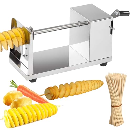Spiralschneider Kartoffelschneider, Kartoffel Twister, Edelstahl Spiralschneider Kartoffelspirale, Kartoffelspiralenschneider, Kartoffel Spiralschneider für Obst, Kartoffeln, Gurken oder Karotten Spiralschneider Kartoffelschneider, Kartoffel Twister, Edelstahl Spiralschneider Kartoffelspirale, Kartoffelspiralenschneider, Kartoffel Spiralschneider für Obst, Kartoffeln, Gurken oder Karotten von BORDEAG