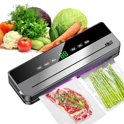 Vakuumiergerät, Vakumierergerät für Lebensmittel, Vacuum Machine Folienschweißgerät Vakuumierer, Vacuum Sealer mit Zehn Vakuumierbeutel, Sechs Funktion Abnehmbare Vakuumiergerät Lebensmittel Vakuumiergerät, Vakumierergerät für Lebensmittel, Vacuum Machine Folienschweißgerät Vakuumierer, Vacuum Sealer mit Zehn Vakuumierbeutel, Sechs Funktion Abnehmbare Vakuumiergerät Lebensmittel von BORDEAG