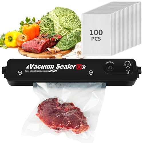 Vakuumiergerät Vakumierergerät für Lebensmittel Vakuumierer: Folienschweißgerät, Automatischer Vakuum Sealer für Trockene oder Feuchte Lebensmittel und Sous Vide, inkl. 100 Vakuumierbeutel Vakuumiergerät Vakumierergerät für Lebensmittel Vakuumierer: Folienschweißgerät, Automatischer Vakuum Sealer für Trockene oder Feuchte Lebensmittel und Sous Vide, inkl. 100 Vakuumierbeutel von BORDEAG