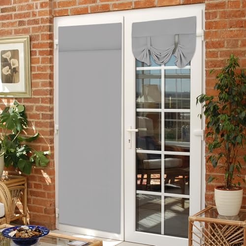 Verdunkelungstürvorhänge, Französisch Tür Jalousien mit Bandage, Verdunkelungsvorhänge 66 x 173 cm, Französische Türpaneelvorhänge, Light Grey Türvorhänge für Privatsphäre und Lichtsteuerung Verdunkelungstürvorhänge, Französisch Tür Jalousien mit Bandage, Verdunkelungsvorhänge 66 x 173 cm, Französische Türpaneelvorhänge, Light Grey Türvorhänge für Privatsphäre und Lichtsteuerung von BORDEAG