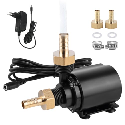 Wasserpumpe 12V 800L/H 5M, Wasserpumpe Klein, Mini Wasserpumpe mit Drehzahlregelung, Teichpumpe Pumpe, Brushless Tauchwasserpumpe, Aquarium Pumpe für Brunnenpool Wasserzirkulationssystem Wasserpumpe 12V 800L/H 5M, Wasserpumpe Klein, Mini Wasserpumpe mit Drehzahlregelung, Teichpumpe Pumpe, Brushless Tauchwasserpumpe, Aquarium Pumpe für Brunnenpool Wasserzirkulationssystem von BORDEAG