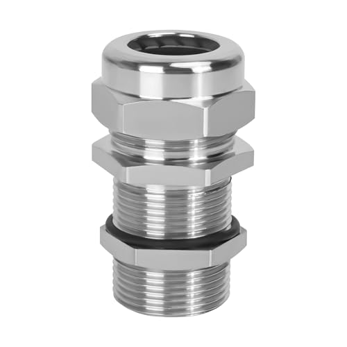 1 Stück M32 wasserdichte Kabelverlängerungen, wasserdichte Steckverbinder aus Edelstahl 304, IP68-konforme verstellbare Steckverbinder, Kabelbefestigungsverbinder mit Dichtung, 15-22mm 1 Stück M32 wasserdichte Kabelverlängerungen, wasserdichte Steckverbinder aus Edelstahl 304, IP68-konforme verstellbare Steckverbinder, Kabelbefestigungsverbinder mit Dichtung, 15-22mm von BORDSTRACT