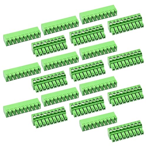 10 Sätze mit 3,81 mm Schraubklemmenblöcken und -buchsen für die Leiterplattenmontage, Buchsen mit Löchern, 9-polige 300-V-8-A-Klemmenblöcke und -buchsen, 28–16 AWG, für Heim- und Industrieprojekte 10 Sätze mit 3,81 mm Schraubklemmenblöcken und -buchsen für die Leiterplattenmontage, Buchsen mit Löchern, 9-polige 300-V-8-A-Klemmenblöcke und -buchsen, 28–16 AWG, für Heim- und Industrieprojekte von BORDSTRACT