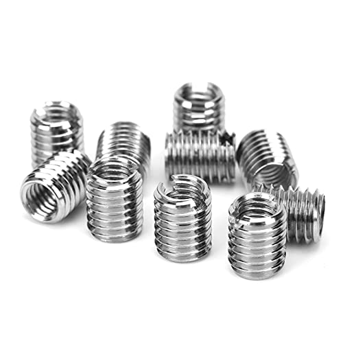 BORDSTRACT 10 Stücke Gewindeeinsatz Reduziermutter,M6*1 -M8*1.25 12mm Edelstahl Reparatur Einsatzmutter Gewindemuttern Umbausatz von BORDSTRACT