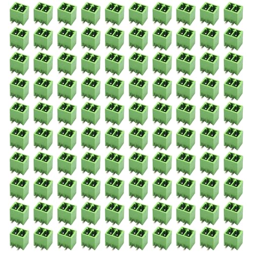 100 Stück 3,81 mm Schraubklemmenblock für Leiterplattenmontage, 2-polig, 300 V, 8 A, für 28–16 AWG-Kabel, geeignet für Haushaltsgeräte und Industrieprojekte 100 Stück 3,81 mm Schraubklemmenblock für Leiterplattenmontage, 2-polig, 300 V, 8 A, für 28–16 AWG-Kabel, geeignet für Haushaltsgeräte und Industrieprojekte von BORDSTRACT