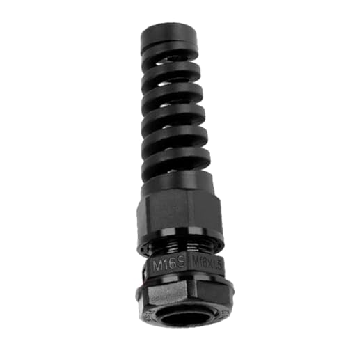 10Pcs M16 Zugentlastungs-Kabelverbinder, PA66 Nylon-Flex-Spiralzugentlastungs-Kabelverschraubung, einstellbarer 4-8mm Kabelverbinder IP69, Kabelverbinder mit Dichtungen und Sicherungsmutter(schwarz) von BORDSTRACT