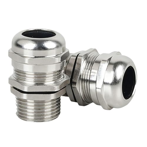 2 Stück M32 Wasserdichte Kabelverlängerungen, wasserdichte Steckverbinder aus vernickeltem Messing, IP68-konforme verstellbare Steckverbinder, Kabelbefestigungsverbinder mit Dichtung, 15-22mm 2 Stück M32 Wasserdichte Kabelverlängerungen, wasserdichte Steckverbinder aus vernickeltem Messing, IP68-konforme verstellbare Steckverbinder, Kabelbefestigungsverbinder mit Dichtung, 15-22mm von BORDSTRACT