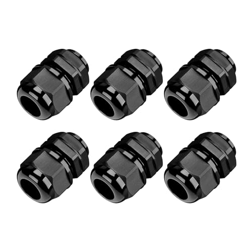 3/4 NPT Schwarze Kabelverschraubung, 6Pcs IP69 Einstellbare 12.5-18mm/0.49-0.7inch Abzweigdose Verbinder Nylon Verschraubungen mit Unterlegscheibe, Verbinder Schwarzes Kabelklemmset für Elektrokasten 3/4 NPT Schwarze Kabelverschraubung, 6Pcs IP69 Einstellbare 12.5-18mm/0.49-0.7inch Abzweigdose Verbinder Nylon Verschraubungen mit Unterlegscheibe, Verbinder Schwarzes Kabelklemmset für Elektrokasten von BORDSTRACT