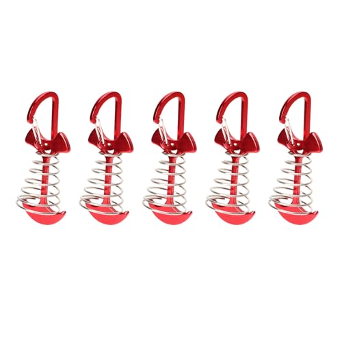 5 Pack Fischgrätenförmige Deckankerheringe, Aluminiumlegierung Fishbone Zelt Pfähle, Zelt Markise Karabinerhaken, einstellbare Wind Seil Befestigung Schnalle Deck Haken für Camping Wandern 5 Pack Fischgrätenförmige Deckankerheringe, Aluminiumlegierung Fishbone Zelt Pfähle, Zelt Markise Karabinerhaken, einstellbare Wind Seil Befestigung Schnalle Deck Haken für Camping Wandern von BORDSTRACT