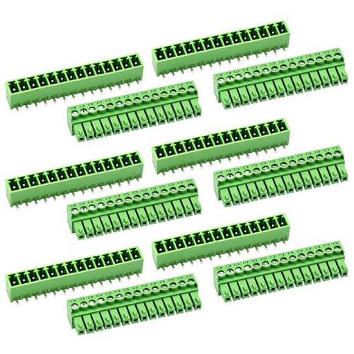 6 Sätze 3,81 mm Leiterplatten-Schraubklemmenblöcke und Buchsen mit Löchern, 14-polig, 300 V, 8 A. Klemmenblöcke und Buchsen für 28–16 AWG-Kabel, geeignet für Haushaltsgeräte und Industrieprojekte 6 Sätze 3,81 mm Leiterplatten-Schraubklemmenblöcke und Buchsen mit Löchern, 14-polig, 300 V, 8 A. Klemmenblöcke und Buchsen für 28–16 AWG-Kabel, geeignet für Haushaltsgeräte und Industrieprojekte von BORDSTRACT